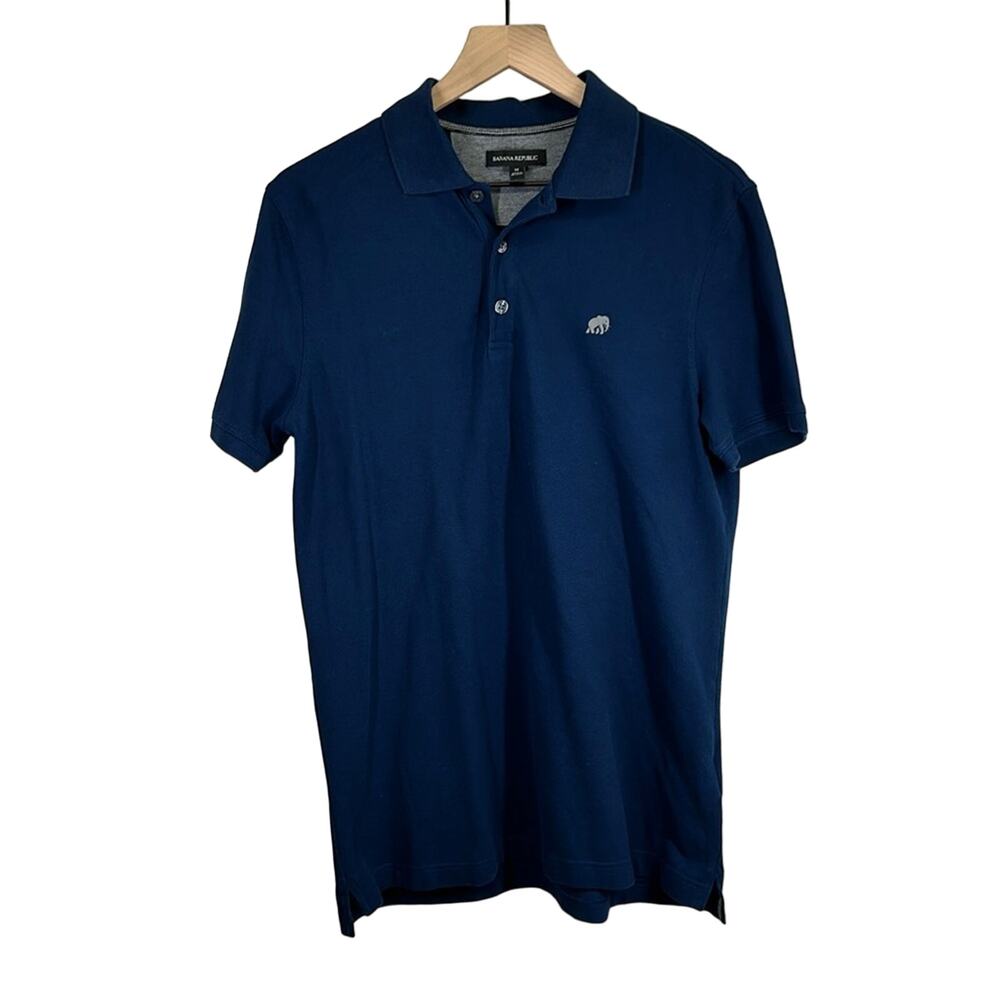 Banana Republic Blue Polo Short Sleeve Shirt Medium